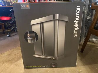 SIMPLE HUMAN Dual Compartment Step Trash Can