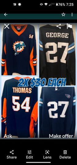 Dolphins Thomas And Titans George Long Selves Jerseys 2XL