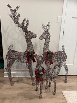 Outdoor Christmas Deer Family