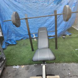 Bench Press And Weight Set