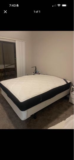 New mattress + box and bed
