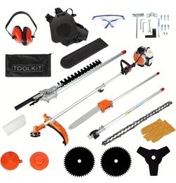 Gas Weed Eater Trimmer 52cc 2 Cycle - 6-in-1 MultiFunctional Tool