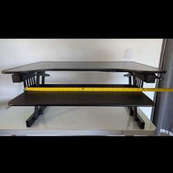 Sit or stand Adjustable Desk Top w/ keyboard tray 