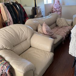 Leather Three Piece Couches 