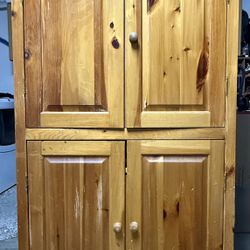 Solid Wood Armoire / Computer Desk