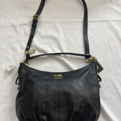 New Women Coach Madison Hobo Crossbody Handbag Purse Shoulder Bag Black Leather