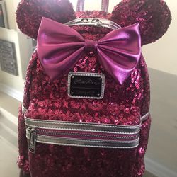 Loungefly Minnie Pink Sequin Backpack