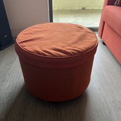 Mid century Style Ottoman With Storage