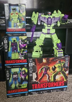 Transformers Constructicons DEVASTATOR- Long Haul, Hook, Scrapper, Bonecrusher, Mixmaster, Scavenger