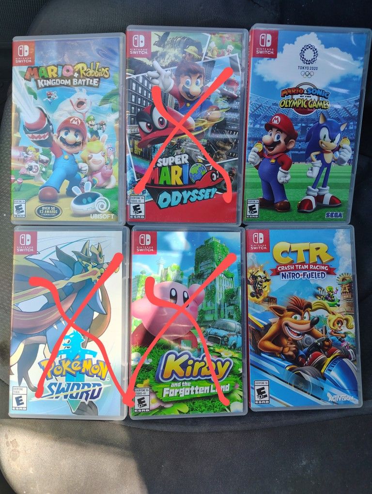 Mario, Pokemon, Kirby, CTR. Nintendo switch 