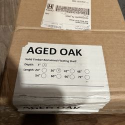 Floating shelf 36" Dogberry - "Aged Oak" color