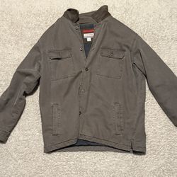 Vintage Y2K Old Navy Painters Canvas Jacket Work Fleece Lined Size L