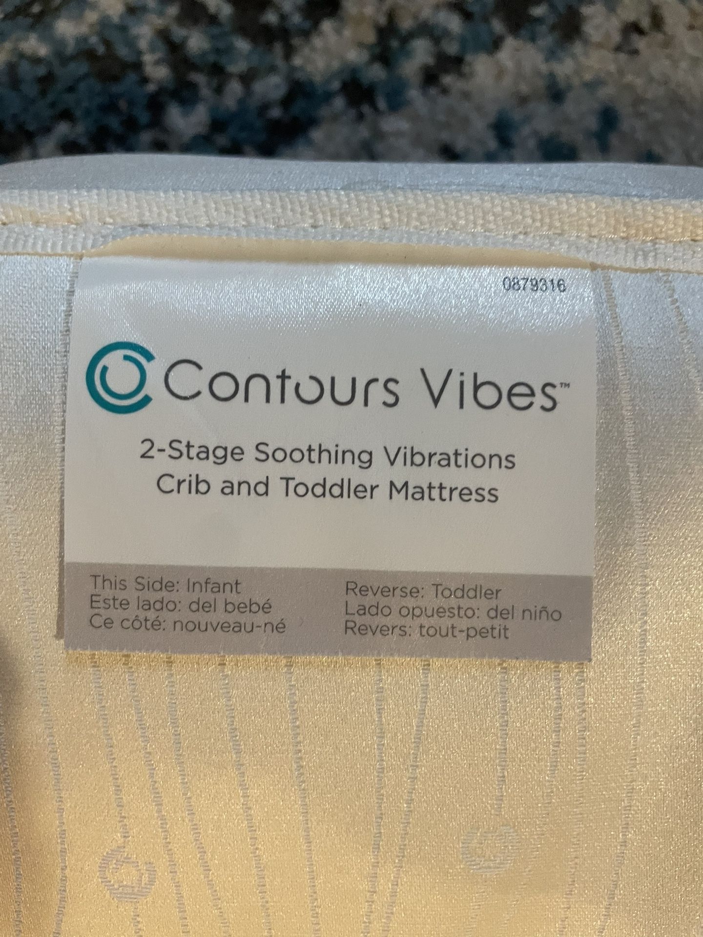 Contours Vibes 2-Stage Soothing Vibrations Crib and Toddler Mattress