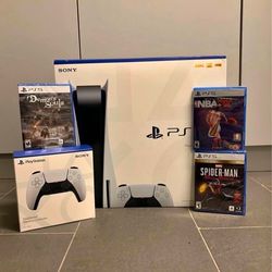 Brand New Console Disc Version 3 Game + 1 Controller Bundle