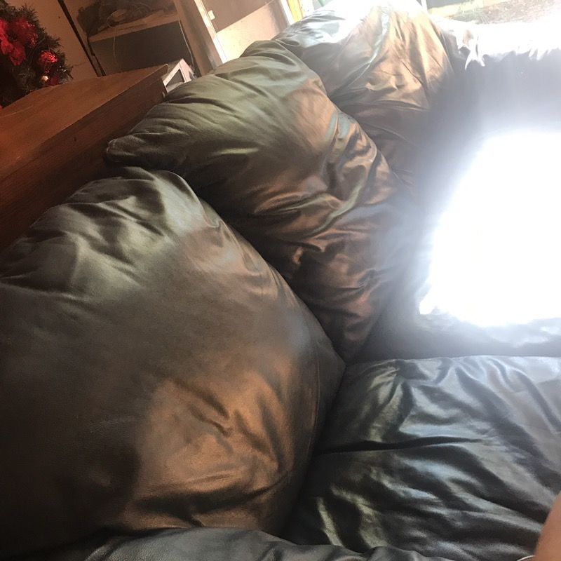 Leather "blue" Couch & love seat