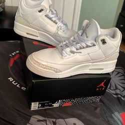 Air jordan 3 retro (white metallic silver white)