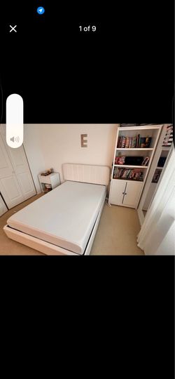 Full Size Bedroom Set – Platform Bed w/ Storage, Mattress, Bookshelf, Nightstand & Dresser. Avail Jun 5th