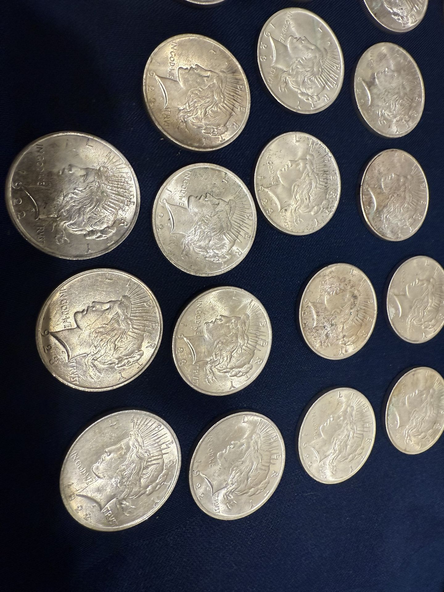 Morgan's And Peace Silver Dollars AU /UNC