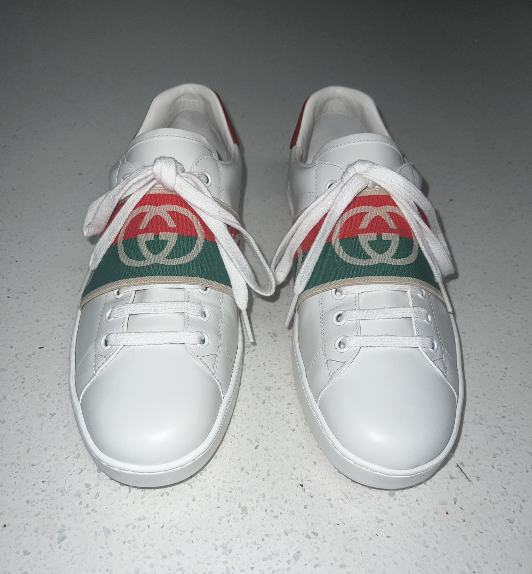 Leather Gucci Elastic Sneakers Gucci Ace Elastic Web Interlocking