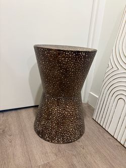 Hourglass Accent Stool Side Table