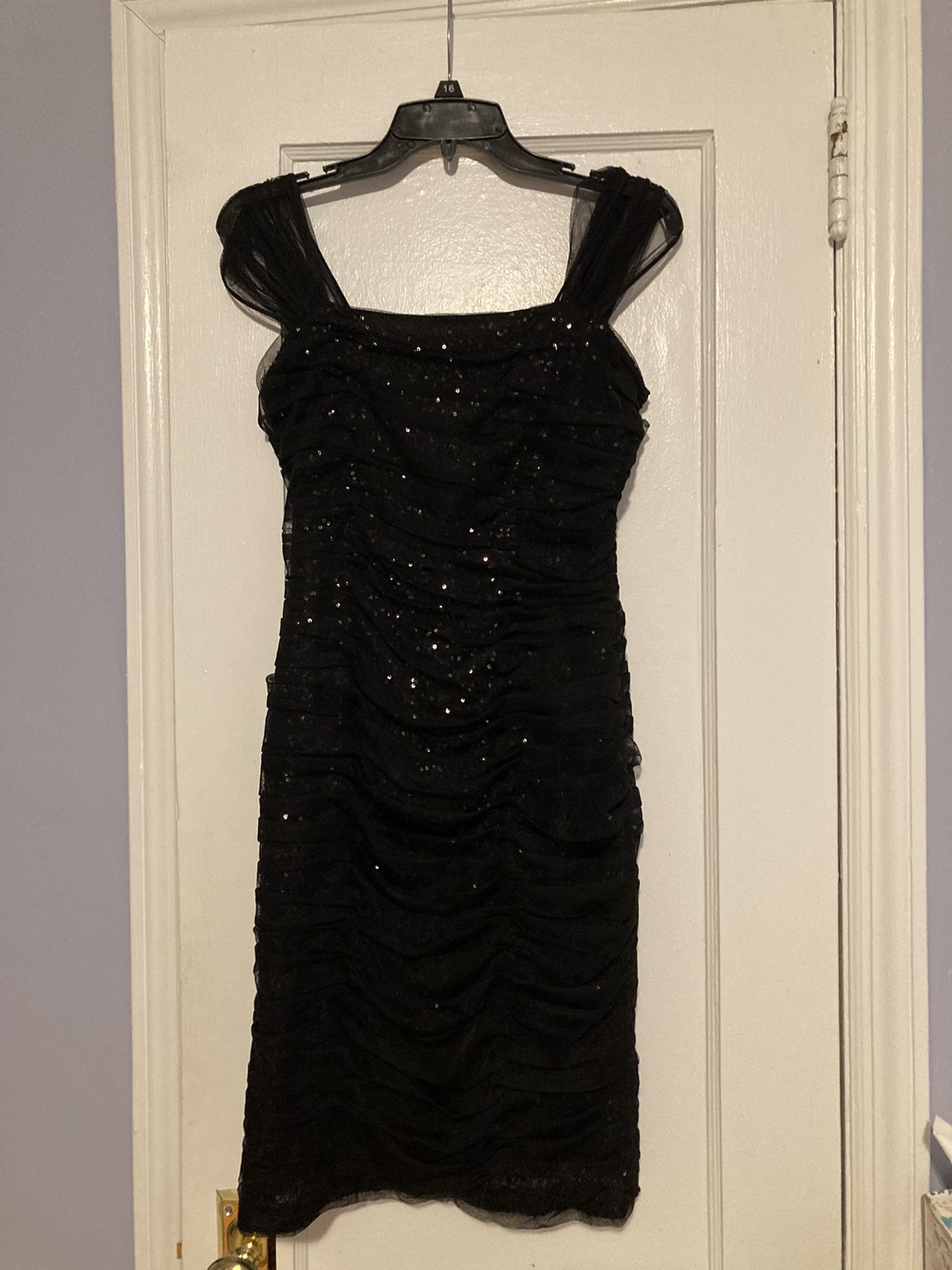 slim fit dress slacks Ralph Lauren Glitter Fishnet Overlay Dress Bizarre Bazaar main image 0