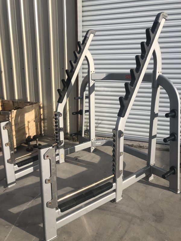 Star trac squat rack commercial grade for Sale in Victorville, CA OfferUp