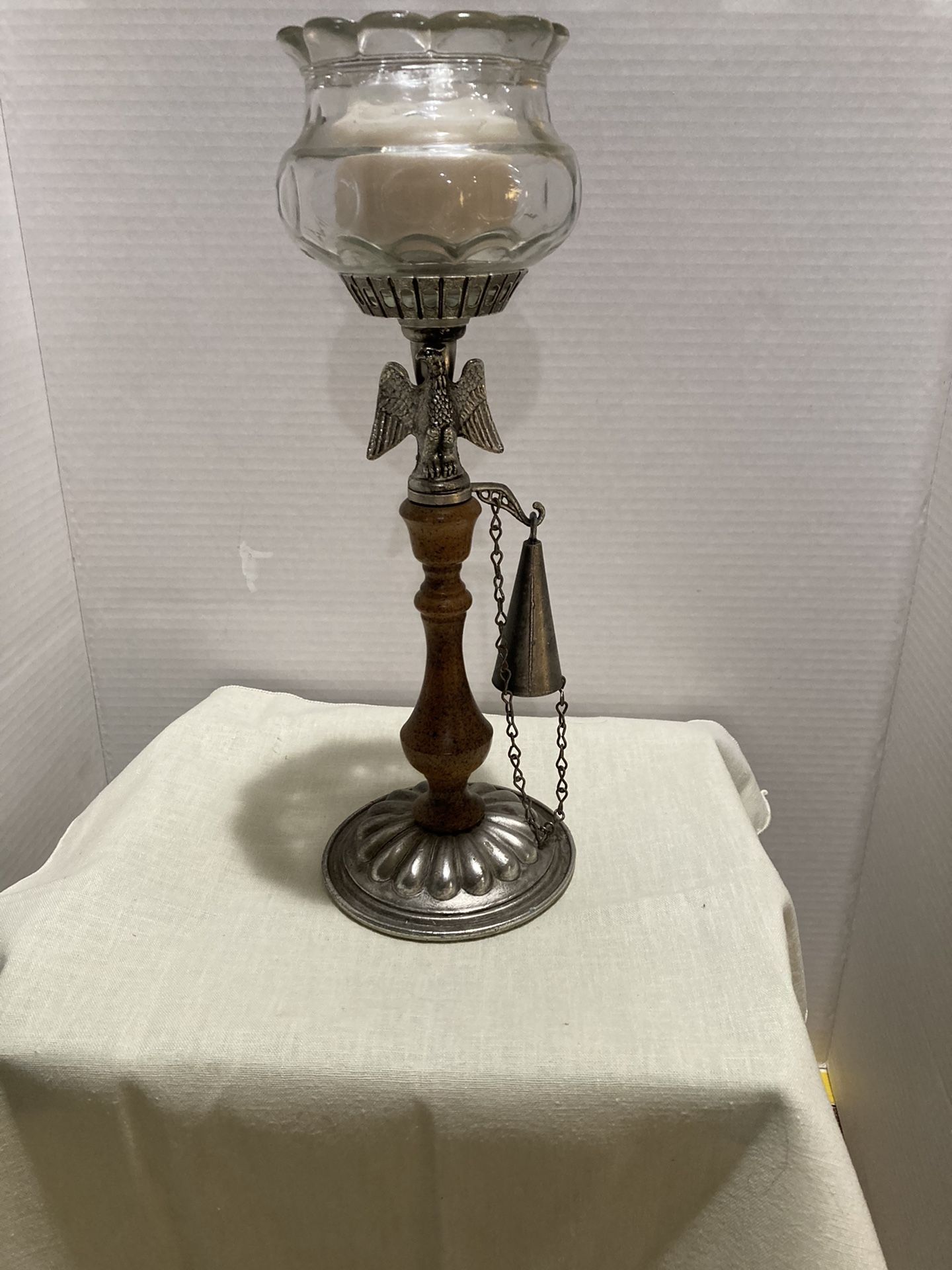 Vtg. Candle holder w/Eagle & Snufffer