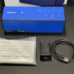 Sony SRS-X33 Portable NFC Bluetooth Wireless Speaker  Tested/Working. Includes box & instructions. Missing some packing material 