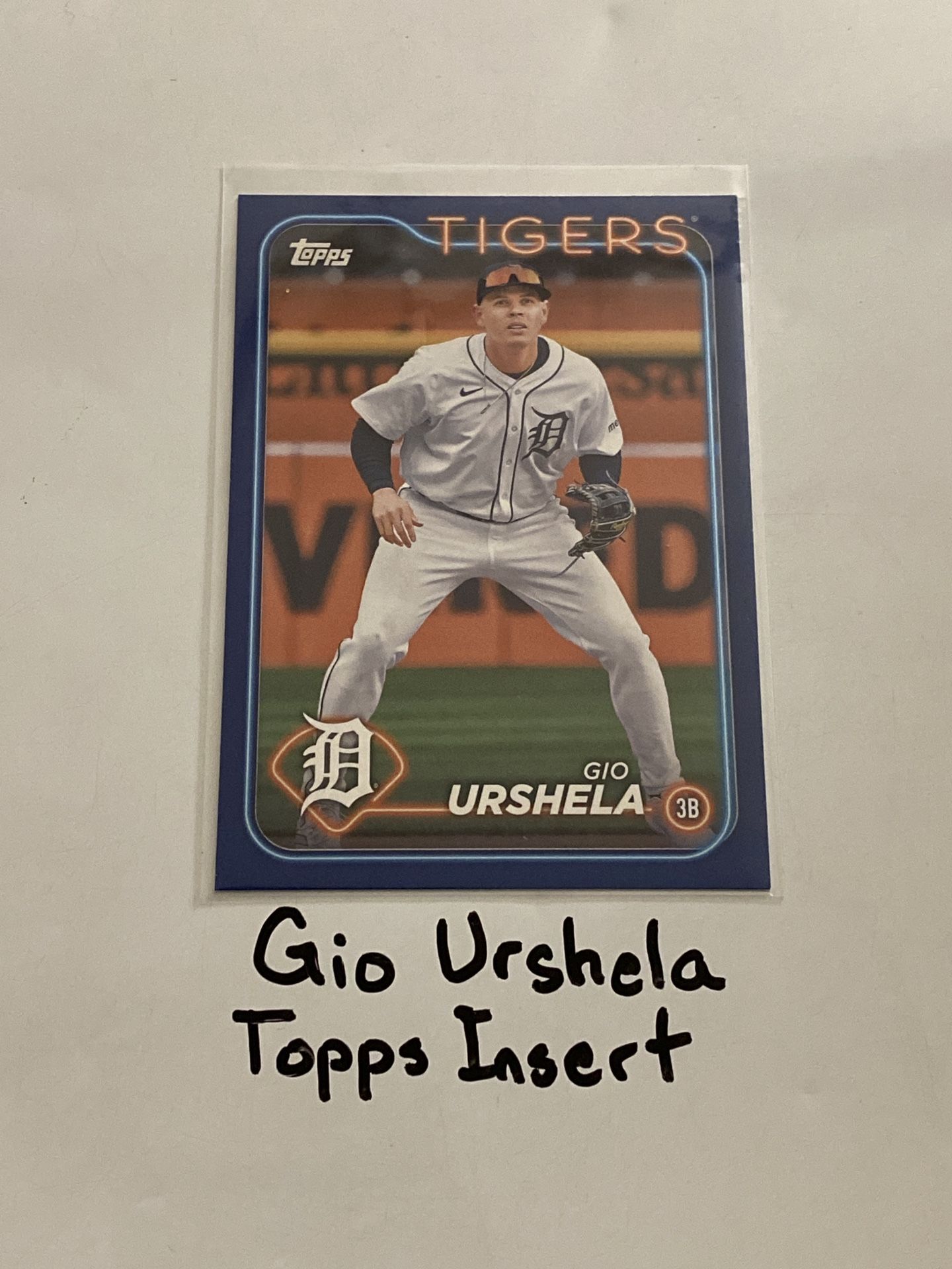 Gio Urshela Detroit Tigers 3rd Baseman Topps Short Print Insert Card.
