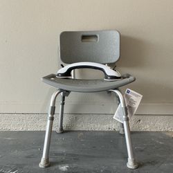 New unused shower chair with shower handle