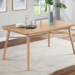 Better Homes & Gardens Springwood 59.5" Rectangle Dining Table, Natural Wood