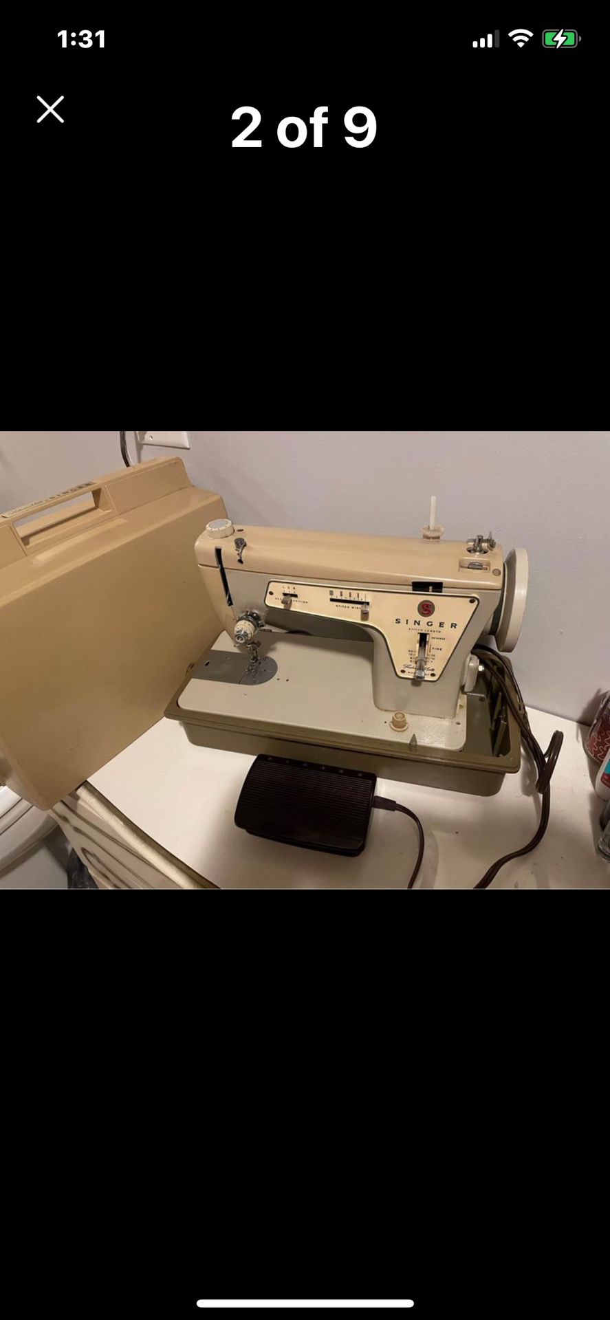 Vintage Portable Vintage Sewing Machine 
