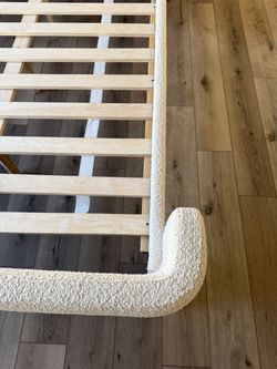 RH-Inspired Bed | Curved Wingback | OEKO-TEX Fabric
