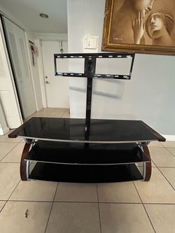 Glass tv stand