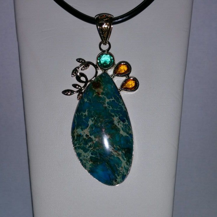 925 Silver Blue Copper Turquoise