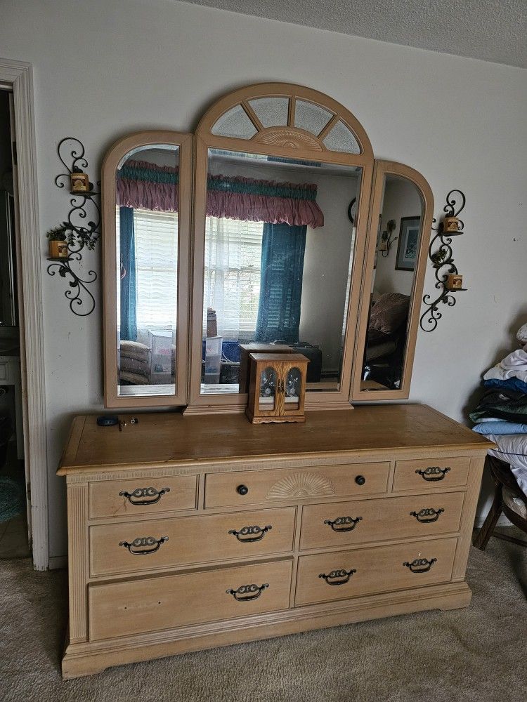 Dresser And Two Night Stand