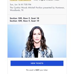 Alanis Morissette Tickets - Woodlands/Houston