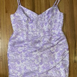 ASOS LUXE Curve Purple Mini Dress Size 20 Pre-Loved