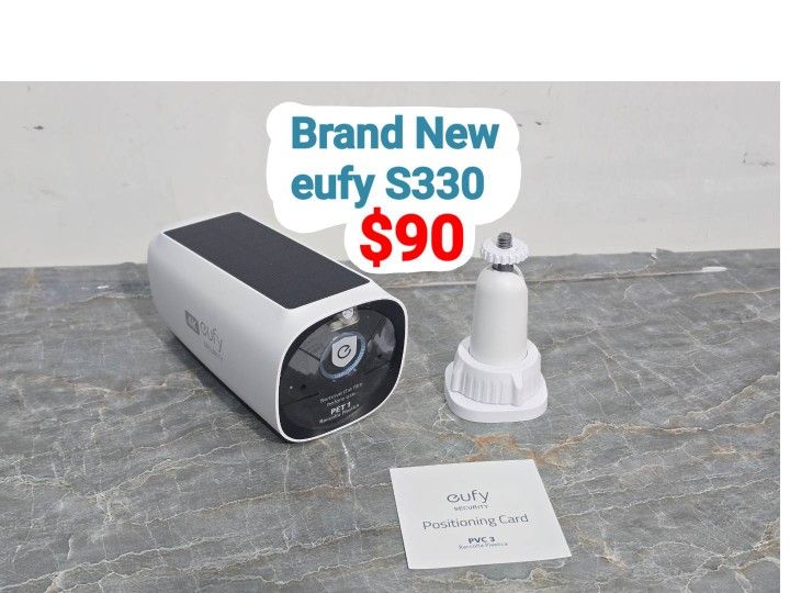 eufy S330 eufyCam 3 4K Outdoor Security Camera Wireless W/ Solar Panel Spotlight