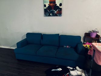 Blue sofa couch