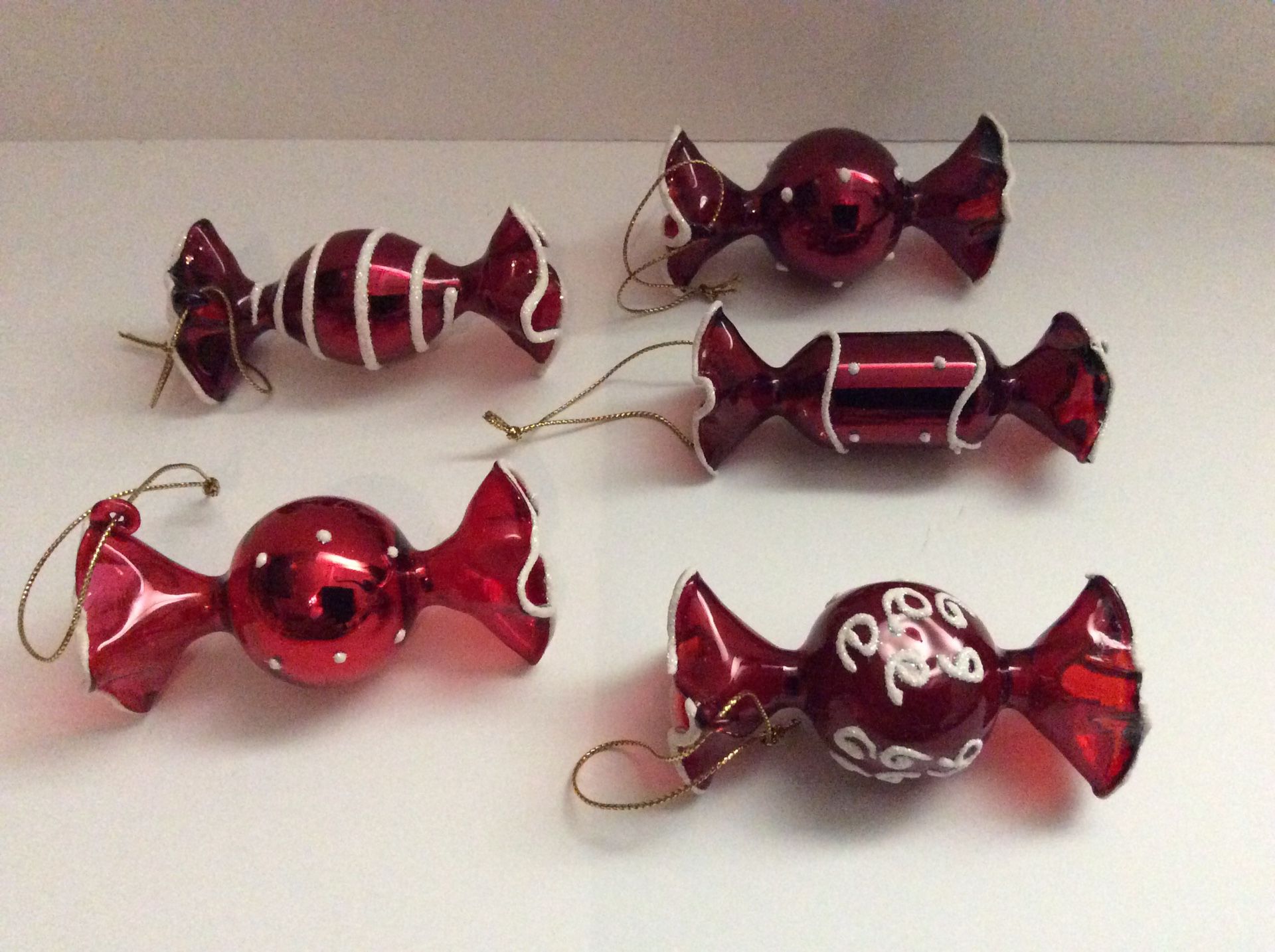 Candy Wrap Ornaments lot Of 5