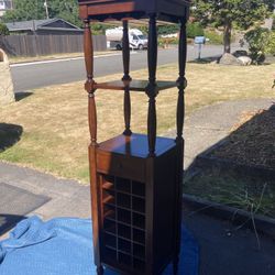 Wine Cabinet, Bottle Holder, Cherry, Decent Shape, Delivery