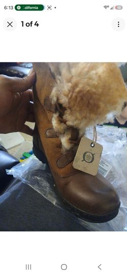 Robert Graham Tan Leather Shearling Winter Boot with Tag