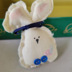 Vintage Stuffed Bunny Pin 