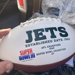 Autographed Football, Jets