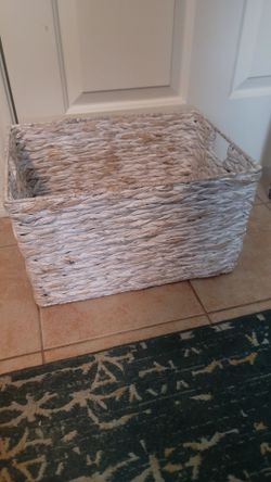 White storage basket