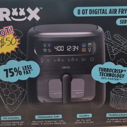 CRUX - 8-qt. Digital Air Fryer Kit with TurboCrisp - Black