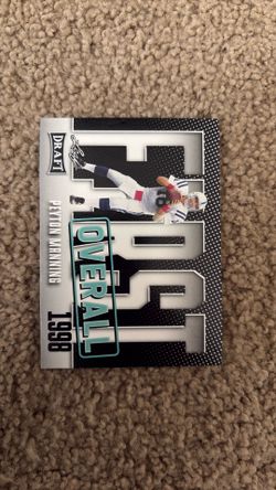 1998 First overall Peyton manning draft card