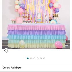 Party Decor-Unicorn Pastel Backdrop & Table Skirt