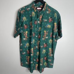 RSVLTS x Marvel Guardians Of The Galaxy Short Sleeve Button Down Shirt Mens XL
